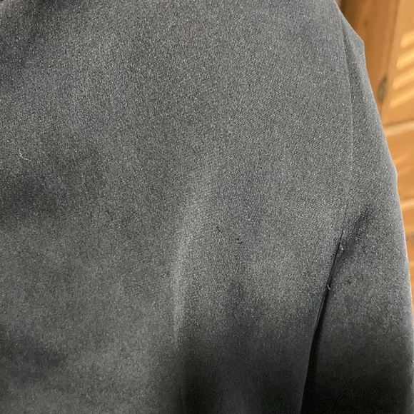 Milly, Black Stretch Silk Crepe Mini Dress, Tulip Butterfly Sleeve, Size 6 - Picture 10 of 10